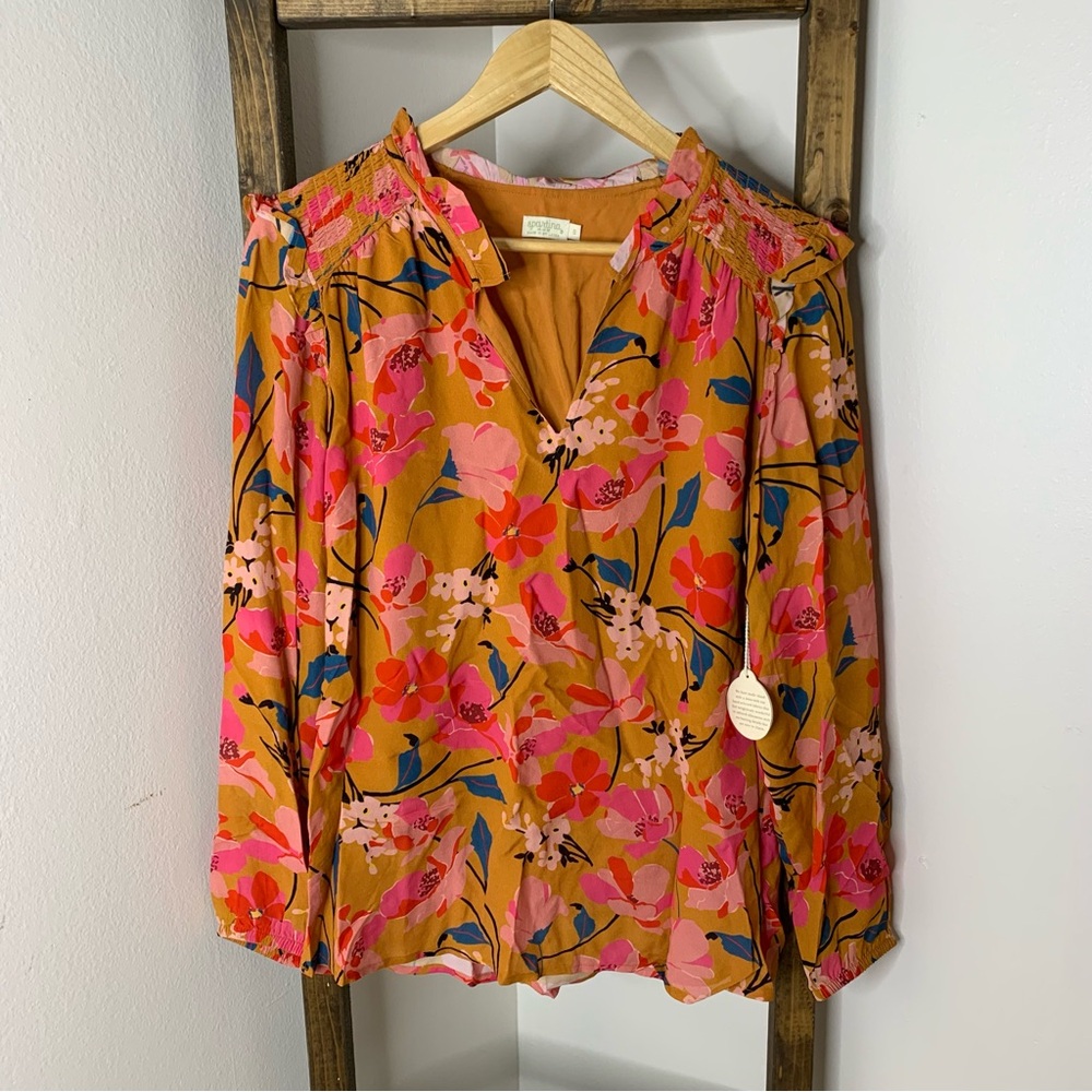 Spartina 449 Ashley Silk Blouse Size S